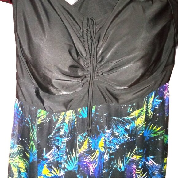 NWT Tropical Print Swim Dress Plus Size 12 - Picture 5 of 6